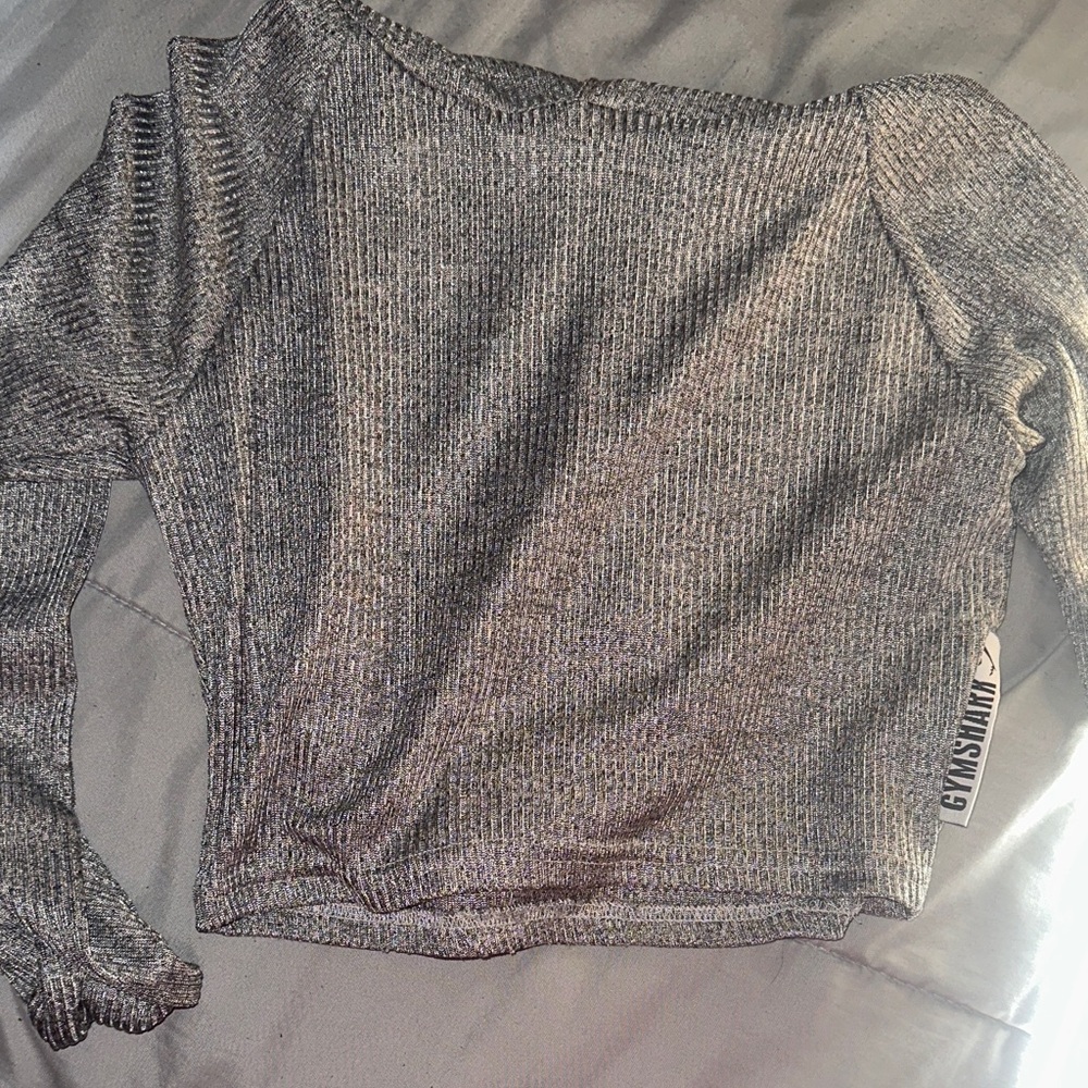Gymshark Heather Gray Knit Top